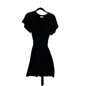 Calvin Klein Faux Wrap Dress Women Pleated‎ Belted Classic Business Workwear S